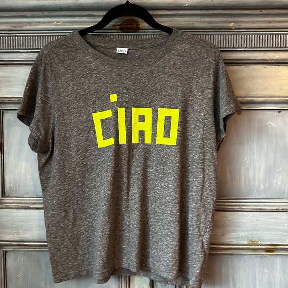 Clare V CIAO Black Tee Shirt Size L - Picture 3 of 8